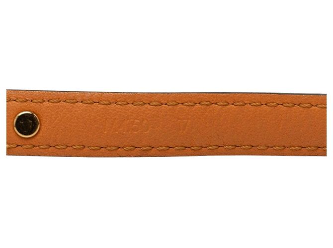 Bracciale in pelle con charm Louis Vuitton Marrone - vista 5