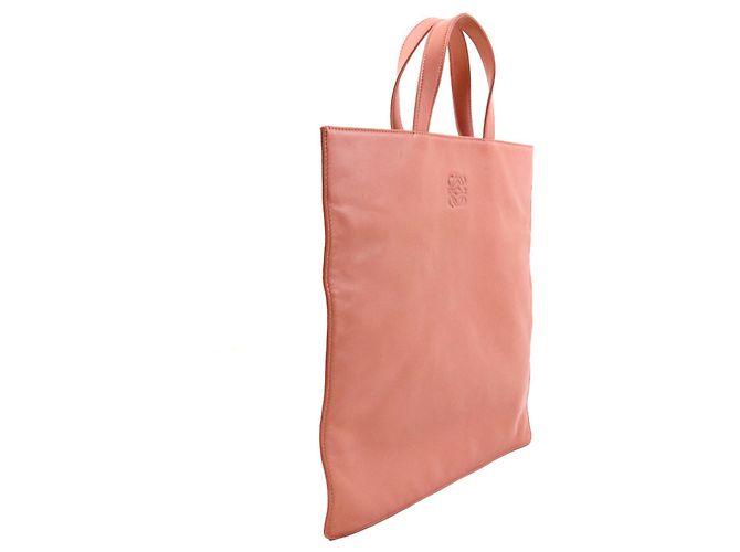 Borsa a mano/Tote in pelle rosa salmone Loewe - vista 2