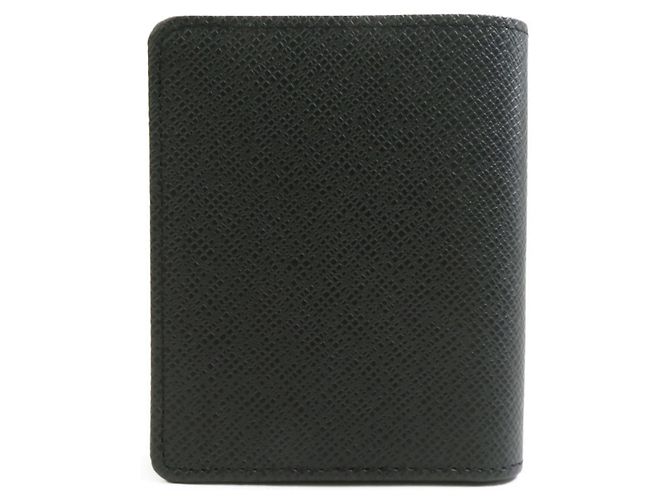 Louis Vuitton Bi-fold Wallet in Taiga Leather Black - view 2