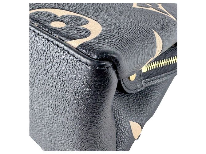 Borsa Louis Vuitton Monogram Empreinte Petit Palais PM Nero Beige Monogramma - vista 7