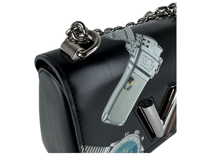 Bolsa de Ombro Louis Vuitton Twist PM Preto Multicor - vista 7