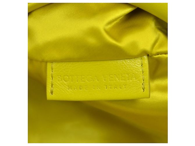Borsa Sling Bottega Veneta in raso giallo - vista 11