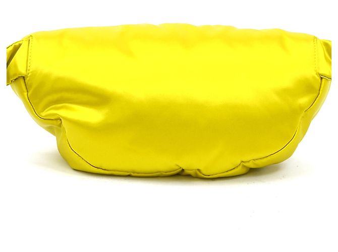 Borsa Sling Bottega Veneta in raso giallo - vista 3