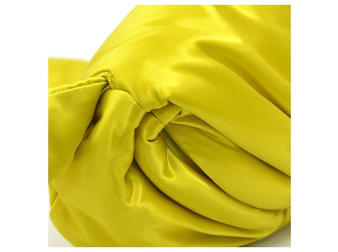Borsa Sling Bottega Veneta in raso giallo - vista 7