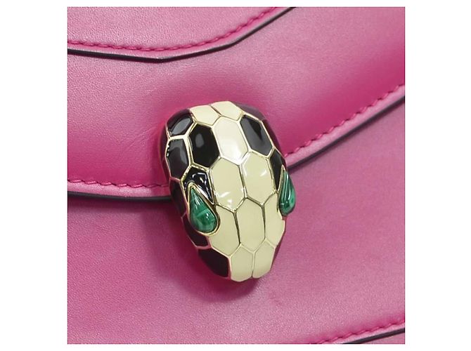 Bulgari Borsa in pelle Bvlgari Serpenti Forever Rosa - vista 10