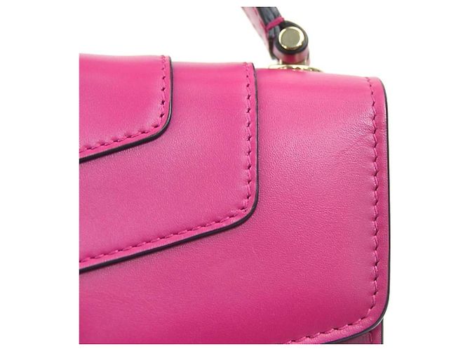 Bulgari Borsa in pelle Bvlgari Serpenti Forever Rosa - vista 12