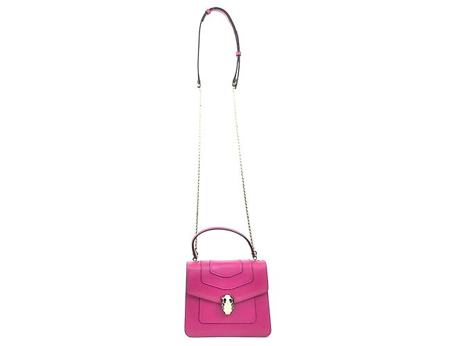 Bulgari Borsa in pelle Bvlgari Serpenti Forever Rosa - vista 16