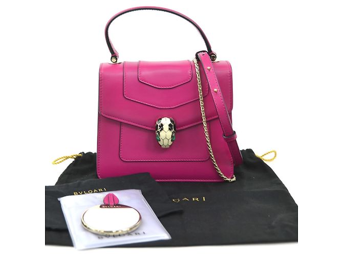 Bulgari Borsa in pelle Bvlgari Serpenti Forever Rosa - vista 17