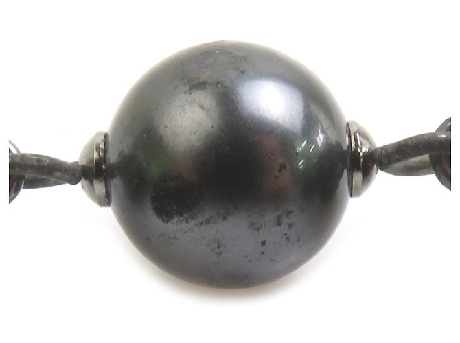 Bracciale con charm Chanel in nero e gunmetal Metallico - vista 6