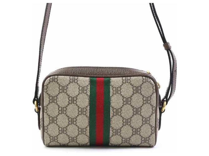 Borsa a tracolla Balenciaga x Gucci Marrone - vista 3