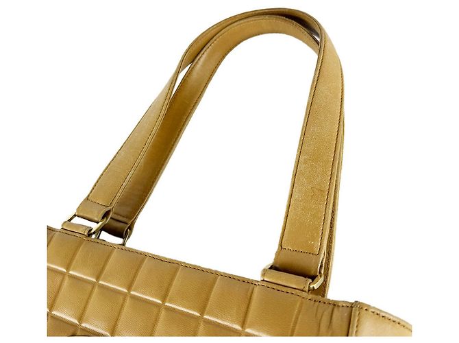 Borsa Tote Chanel in pelle beige - vista 10