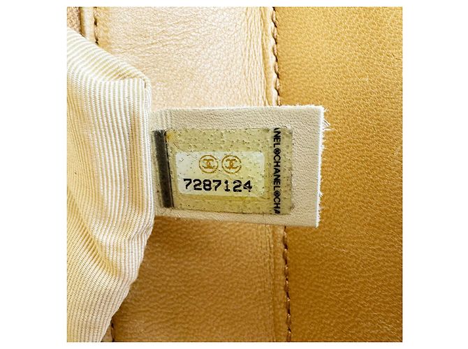 Borsa Tote Chanel in pelle beige - vista 12