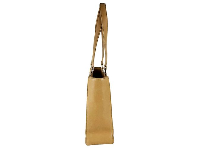 Borsa Tote Chanel in pelle beige - vista 2