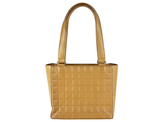 Borsa Tote Chanel in pelle beige - vista 3