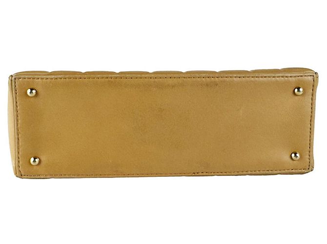 Borsa Tote Chanel in pelle beige - vista 4