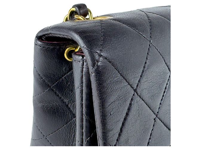 Borsa a tracolla Chanel Matelassé in pelle d'agnello Nero - vista 6