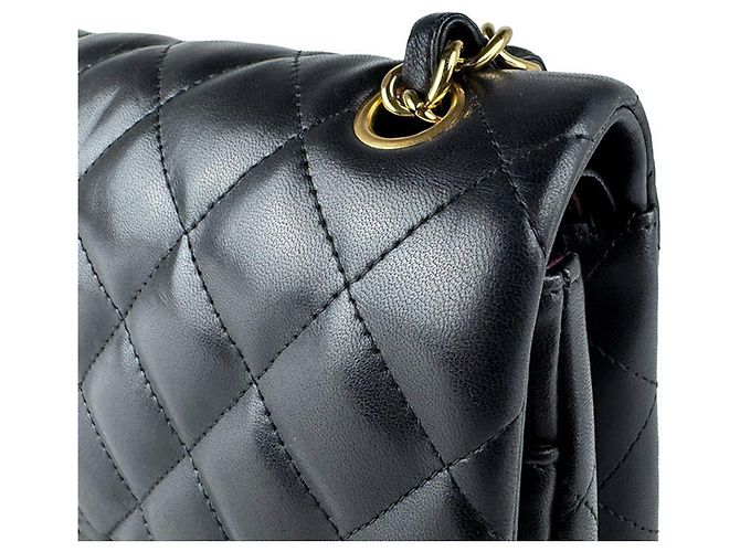 Timeless Borsa a tracolla Chanel Matelassé Double Flap Nero - vista 5