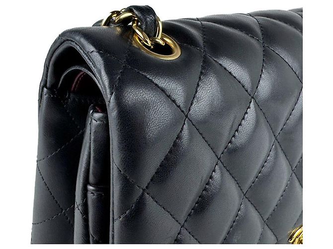 Timeless Borsa a tracolla Chanel Matelassé Double Flap Nero - vista 6