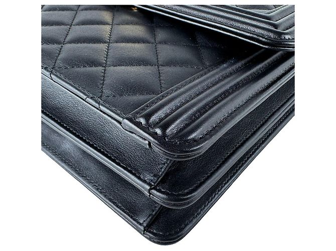 Borsa a tracolla Chanel Boy Nero - vista 7