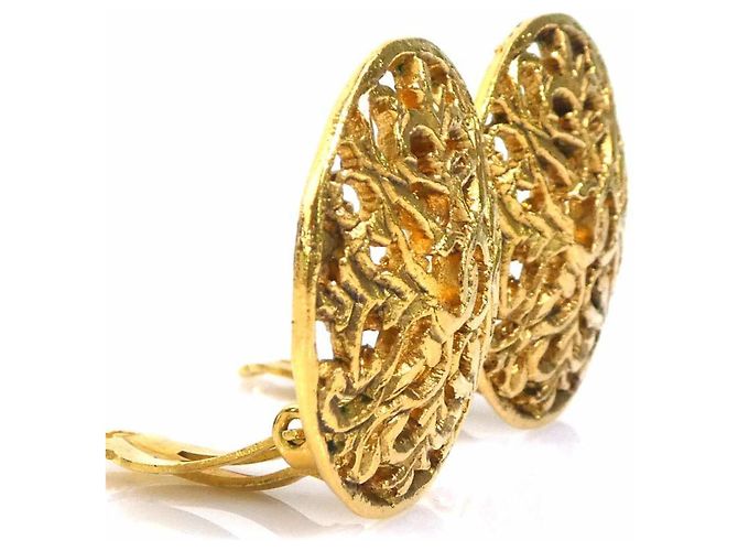 Orecchini a clip Chanel Gold D'oro - vista 2