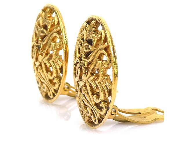 Orecchini a clip Chanel Gold D'oro - vista 3