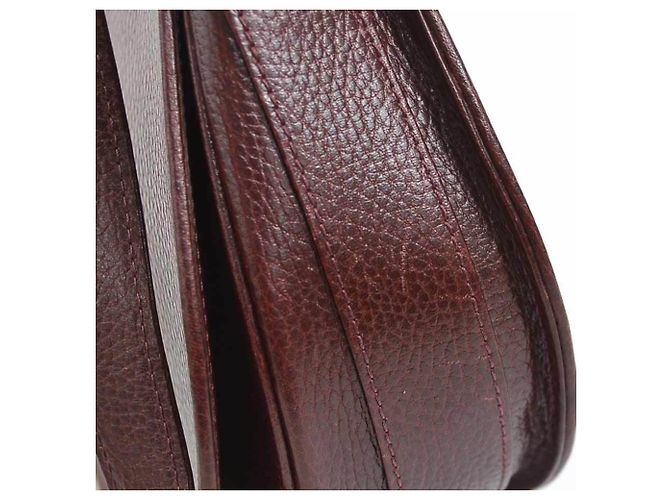 Borsa a tracolla Cartier in pelle bordeaux - vista 11
