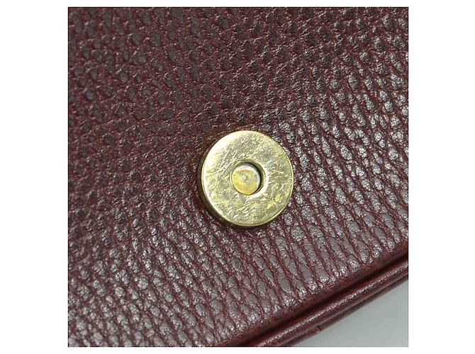 Borsa a tracolla Cartier in pelle bordeaux - vista 13
