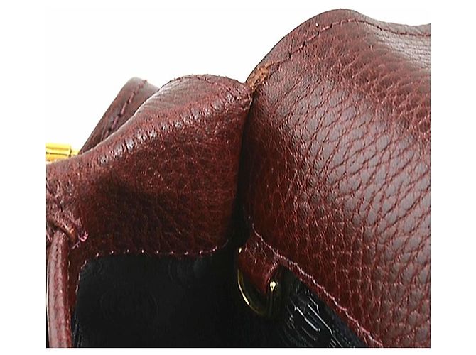 Borsa a tracolla Cartier in pelle bordeaux - vista 14