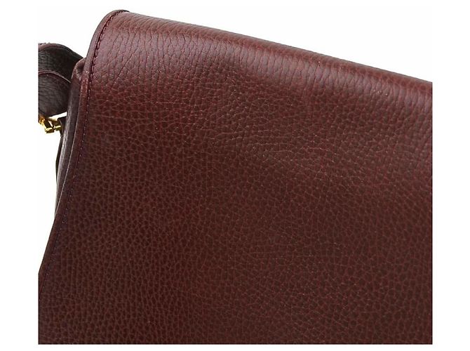 Borsa a tracolla Cartier in pelle bordeaux - vista 15
