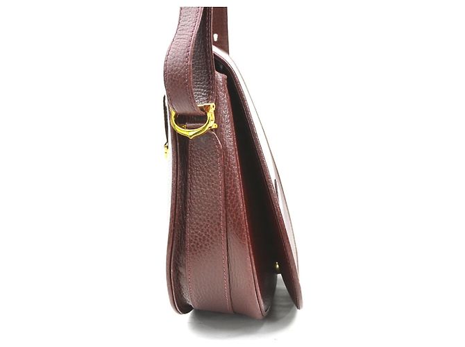 Borsa a tracolla Cartier in pelle bordeaux - vista 2