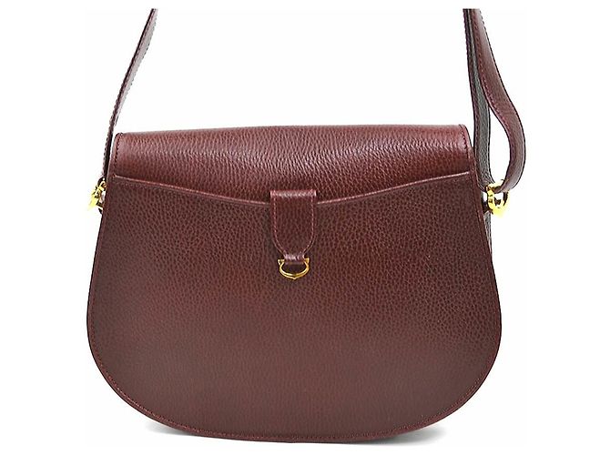 Borsa a tracolla Cartier in pelle bordeaux - vista 3