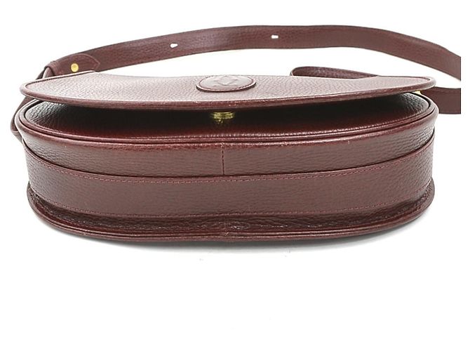 Borsa a tracolla Cartier in pelle bordeaux - vista 4