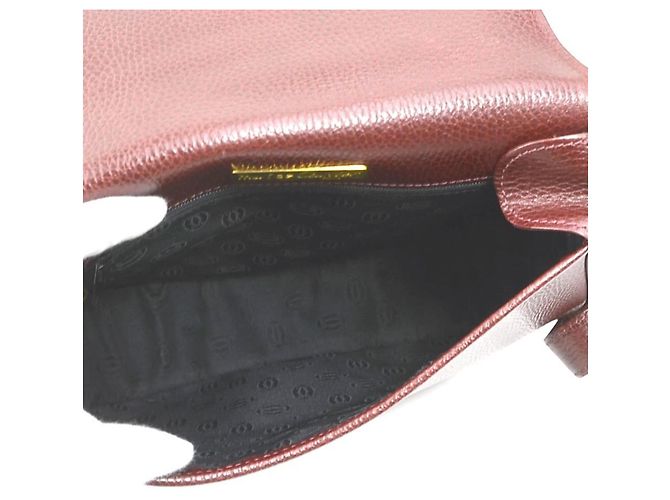 Borsa a tracolla Cartier in pelle bordeaux - vista 5