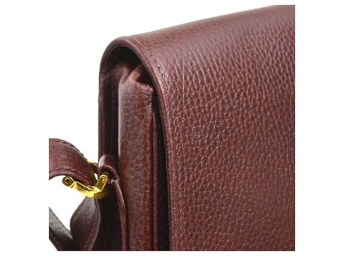 Borsa a tracolla Cartier in pelle bordeaux - vista 6