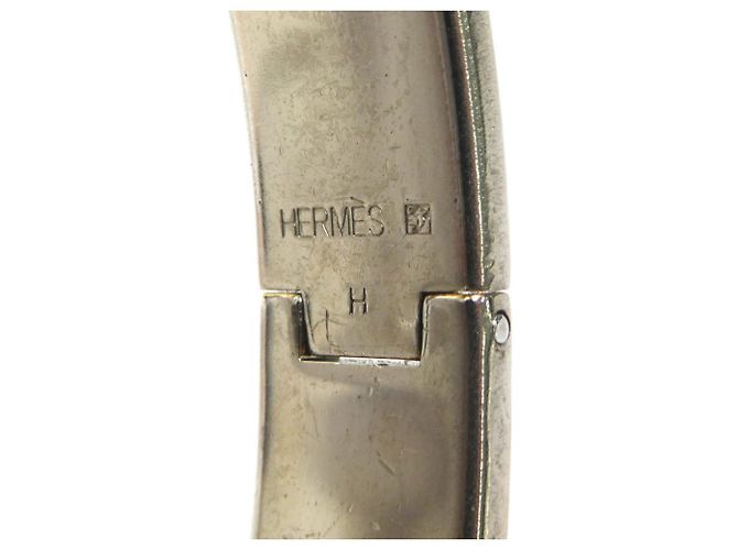 Hermès Pulsera Rígida Hermes Clic Clack Negro Plata - vista 10