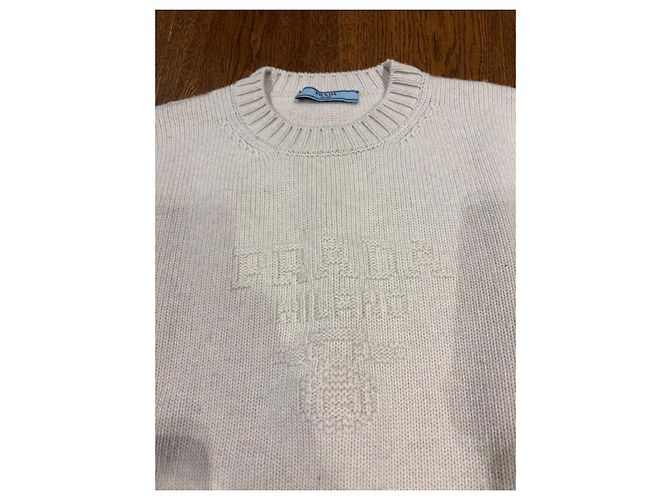 Camisola Prada em lã e cashmere bege - vista 3