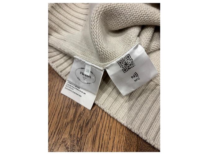 Camisola Prada em lã e cashmere bege - vista 5