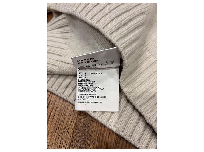 Camisola Prada em lã e cashmere bege - vista 6