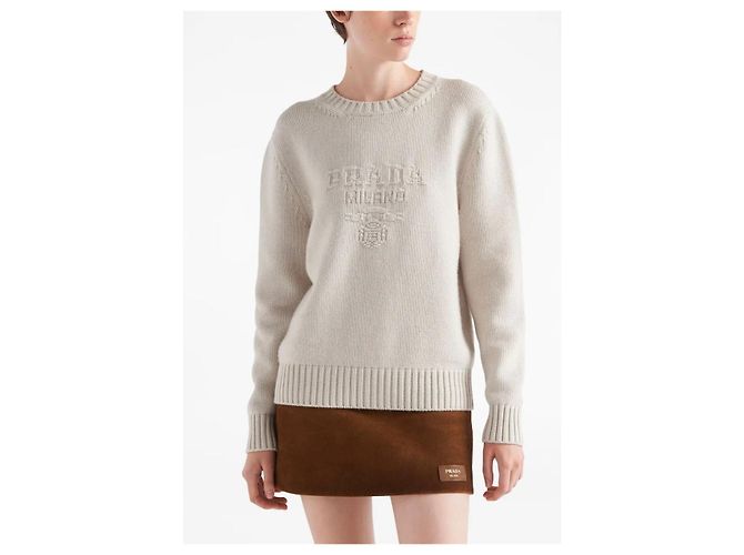 Camisola Prada em lã e cashmere bege - vista 7