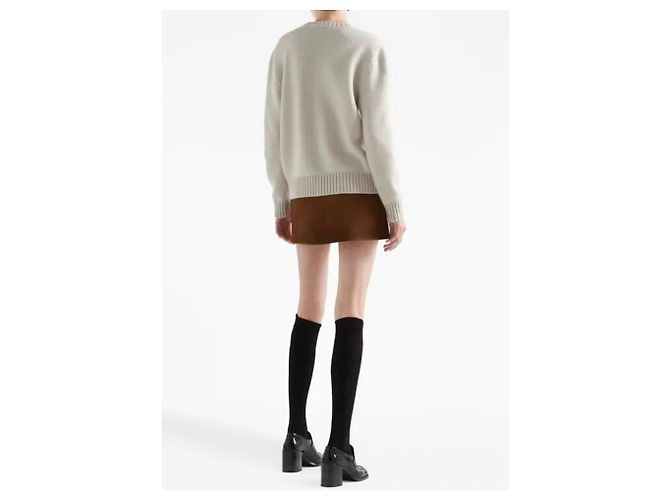 Camisola Prada em lã e cashmere bege - vista 8