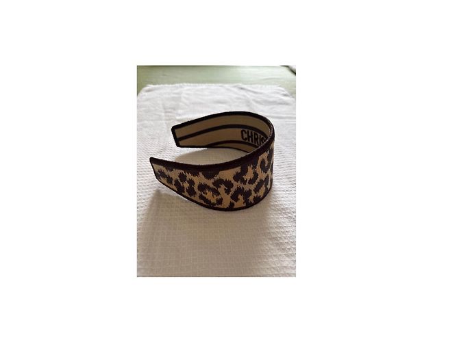 Cerchietto Christian Dior Stampa Leopardata Marrone Stampa leopardo - vista 3