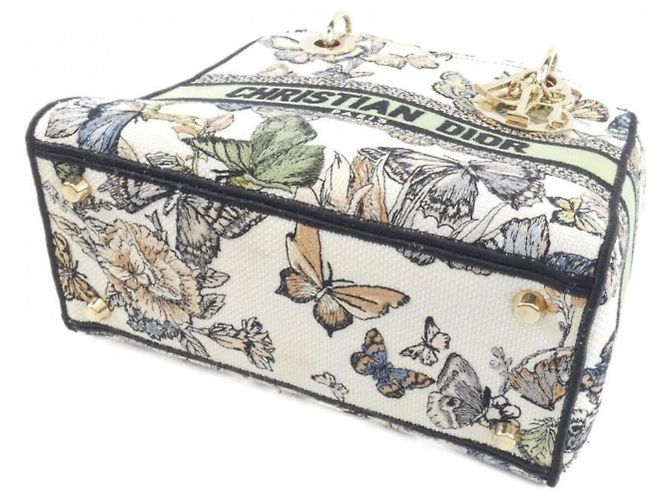 Borsa Christian Dior TOILE DE JOUY MEXICO Bianco Multicolore - vista 3