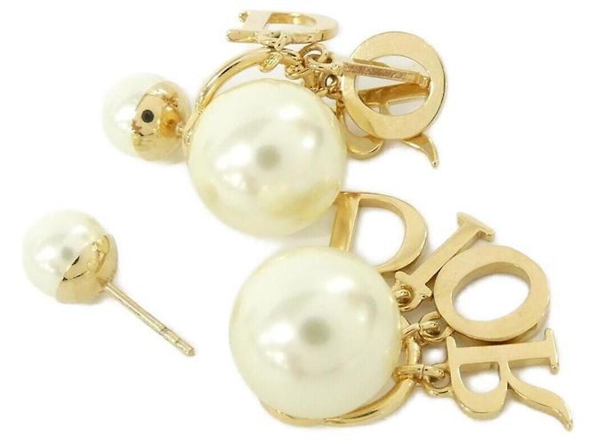 Orecchini Christian Dior Tribal E1411TRICY Bianco D'oro - vista 3