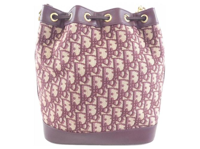 Borsa a tracolla Christian Dior DIOR OBLIQUE M1693DTZP Bordò - vista 2