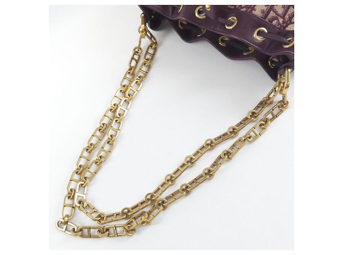 Borsa a tracolla Christian Dior DIOR OBLIQUE M1693DTZP Bordò - vista 7