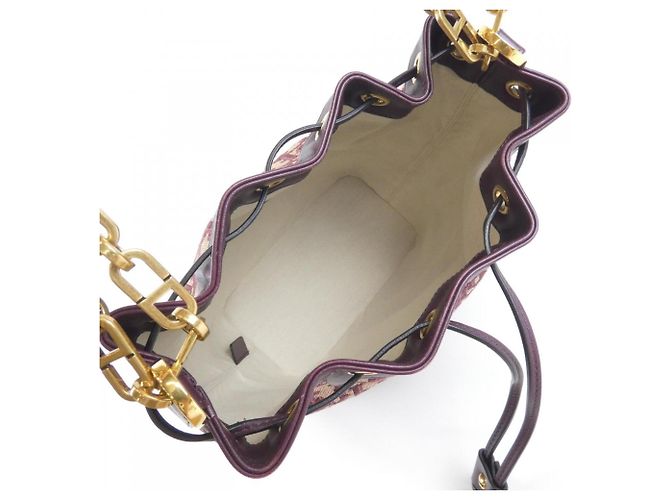 Borsa a tracolla Christian Dior DIOR OBLIQUE M1693DTZP Bordò - vista 9