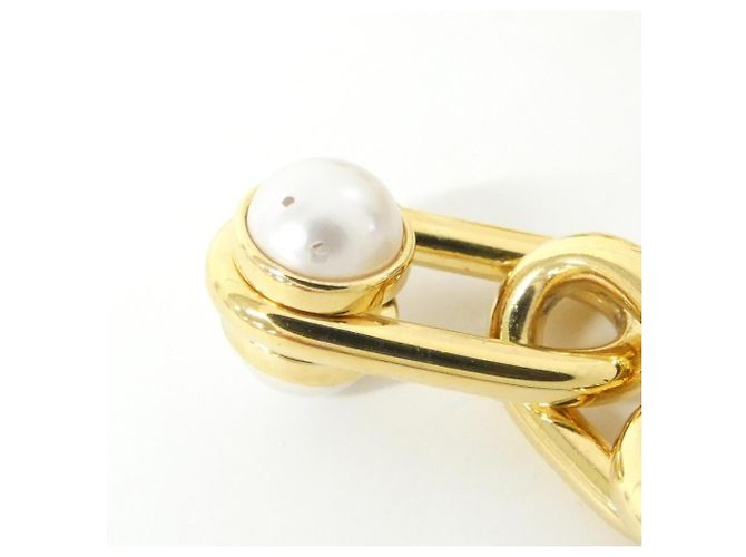 Orecchini a catena Gucci oro e bianco D'oro - vista 3