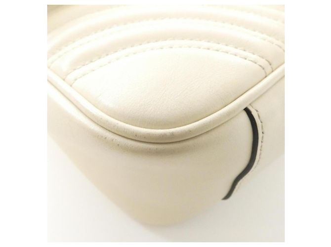 Borsa a tracolla Gucci GG Marmont Bianco sporco - vista 3