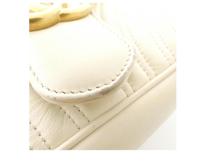Borsa a tracolla Gucci GG Marmont Bianco sporco - vista 6