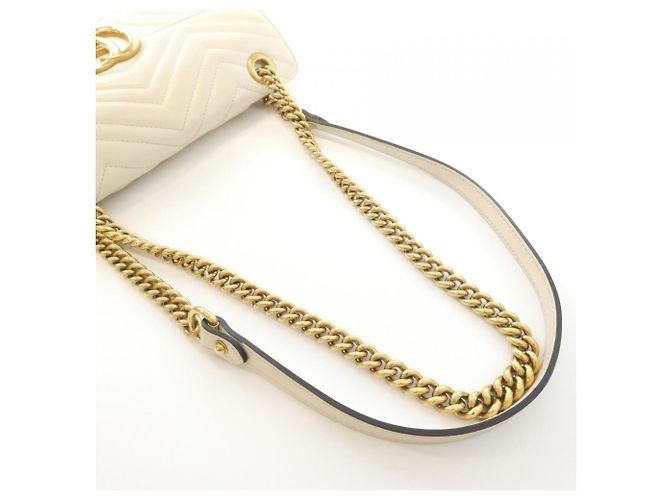Borsa a tracolla Gucci GG Marmont Bianco sporco - vista 7